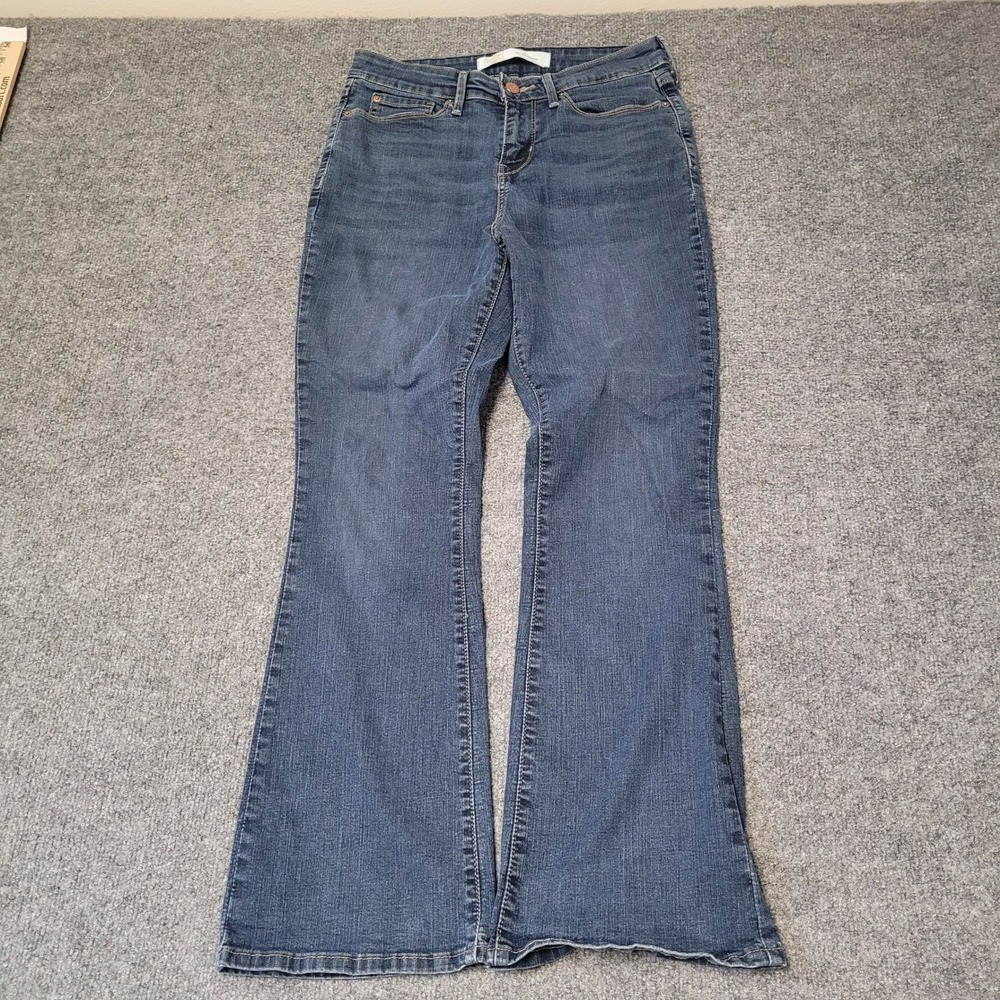Signature by Levi Strauss Jeans Womens Size 10 Dark Blue Mid Rise Bootcut Denim